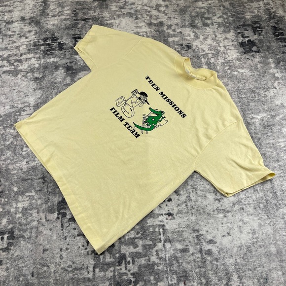 Select TeeJays Other - Vtg Tee Jays Kids Large Yellow Educational Graphic T-Shirt 50/50 Grandpacore